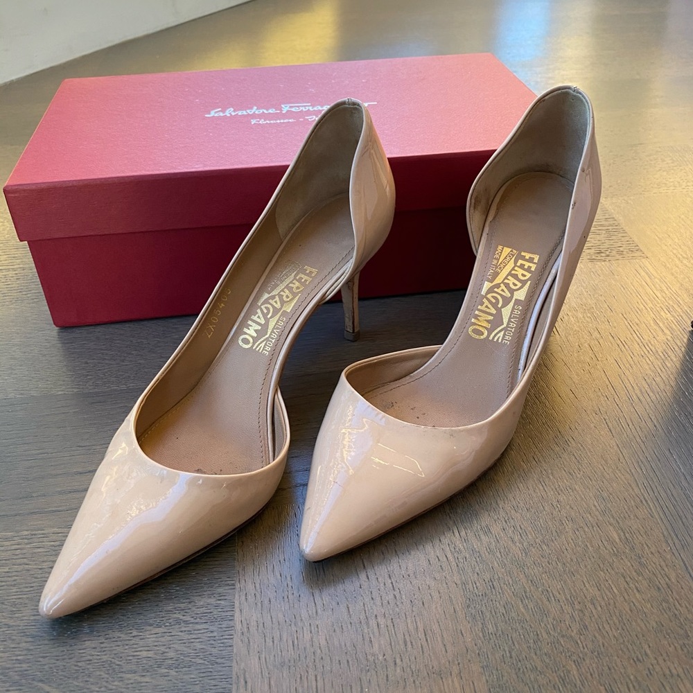 Salvatore Ferragamo Pam Glass pumps patent leather